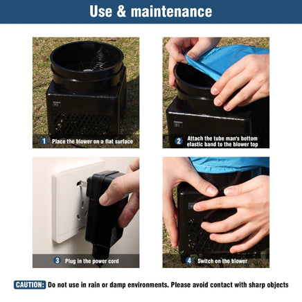 6FT Police Inflatable Tube Man with Blower (5.5'' Diameter) and Built - in LED - goodeny