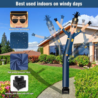 6FT Police Inflatable Tube Man with Blower (5.5'' Diameter) and Built - in LED - goodeny