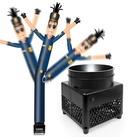 6FT Police Inflatable Tube Man with Blower (5.5'' Diameter) and Built - in LED - goodeny