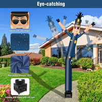 6FT Police Inflatable Tube Man with Blower (5.5'' Diameter) and Built - in LED - goodeny