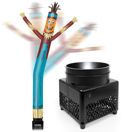 6FT Pumpkin Scarecrow Inflatable Tube Man with Blower (5.5'' Diameter) and Built - in LED - goodeny