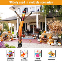 6FT Pumpkin Turkey Inflatable Tube Man with Blower (5.5'' Diameter) and Built - in LED - goodeny