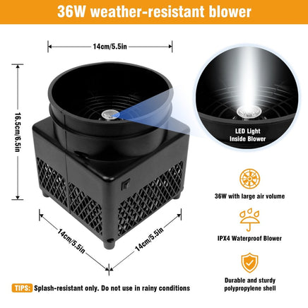 6FT Pumpkin Turkey Inflatable Tube Man with Blower (5.5'' Diameter) and Built - in LED - goodeny