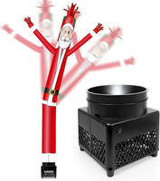 6FT Santa Claus Inflatable Tube Man with Blower (5.5'' Diameter) and Built - in LED - goodeny