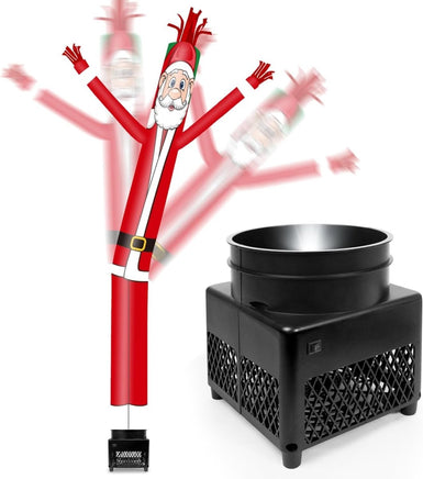 6FT Santa Claus Inflatable Tube Man with Blower (5.5'' Diameter) and Built - in LED - goodeny