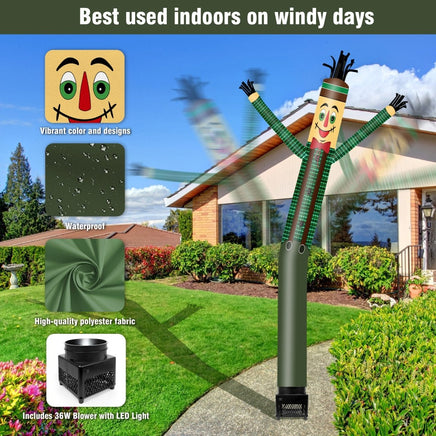 6FT Scarecrow Inflatable Tube Man with Blower (5.5'' Diameter) and Built - in LED - goodeny