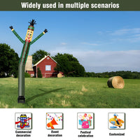 6FT Scarecrow Inflatable Tube Man with Blower (5.5'' Diameter) and Built - in LED - goodeny