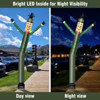 6FT Scarecrow Inflatable Tube Man with Blower (5.5'' Diameter) and Built - in LED - goodeny