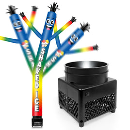 6FT Shaved Ice Inflatable Tube Man with Blower (5.5'' Diameter) and Built - in LED - goodeny