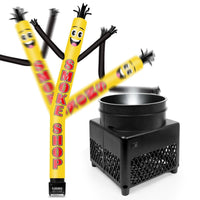 6FT Smoke Shop Inflatable Tube Man with Blower (5.5'' Diameter) and Built - in LED - goodeny