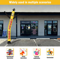 6FT Smoke Shop Inflatable Tube Man with Blower (5.5'' Diameter) and Built - in LED - goodeny