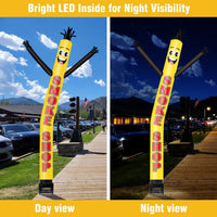 6FT Smoke Shop Inflatable Tube Man with Blower (5.5'' Diameter) and Built - in LED - goodeny