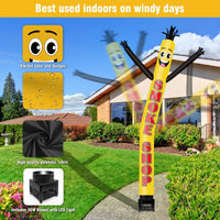 6FT Smoke Shop Inflatable Tube Man with Blower (5.5'' Diameter) and Built - in LED - goodeny