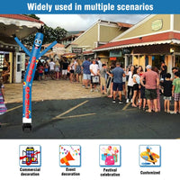 6FT Snow Cones Inflatable Tube Man with Blower (5.5'' Diameter) and Built - in LED - goodeny