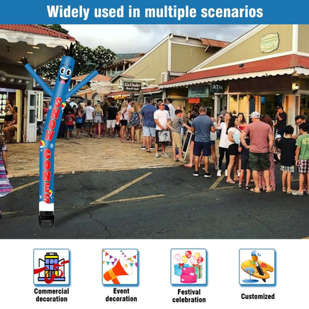 6FT Snow Cones Inflatable Tube Man with Blower (5.5'' Diameter) and Built - in LED - goodeny