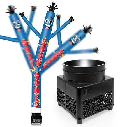 6FT Snow Cones Inflatable Tube Man with Blower (5.5'' Diameter) and Built - in LED - goodeny