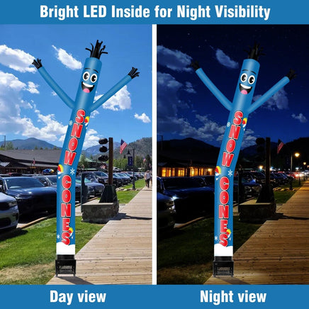 6FT Snow Cones Inflatable Tube Man with Blower (5.5'' Diameter) and Built - in LED - goodeny