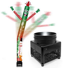 6FT Snowflake Inflatable Tube Man with Blower (5.5'' Diameter) and Built - in LED - goodeny