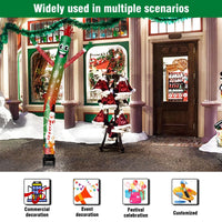 6FT Snowflake Inflatable Tube Man with Blower (5.5'' Diameter) and Built - in LED - goodeny