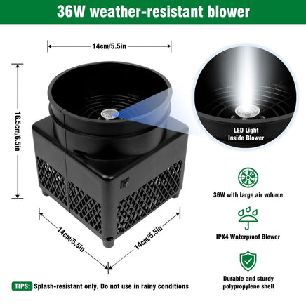 6FT Snowflake Inflatable Tube Man with Blower (5.5'' Diameter) and Built - in LED - goodeny