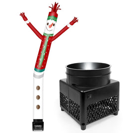 6FT Snowman Inflatable Tube Man with Blower (5.5'' Diameter) and Built - in LED - goodeny