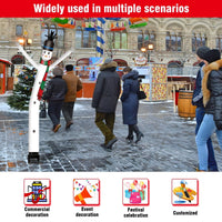 6FT Snowman Inflatable Tube Man with Blower (5.5'' Diameter) and Built - in LED - goodeny
