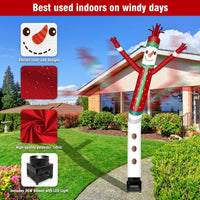 6FT Snowman Inflatable Tube Man with Blower (5.5'' Diameter) and Built - in LED - goodeny