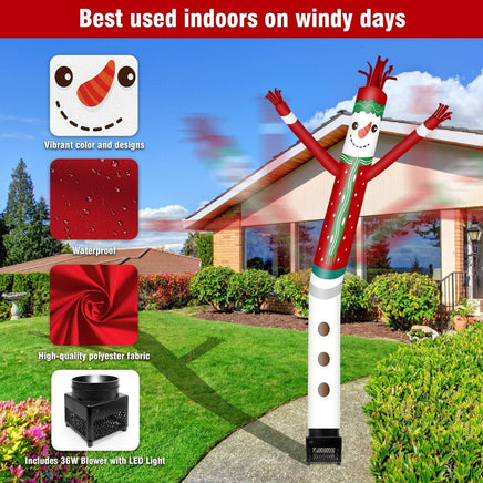 6FT Snowman Inflatable Tube Man with Blower (5.5'' Diameter) and Built - in LED - goodeny