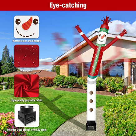6FT Snowman Inflatable Tube Man with Blower (5.5'' Diameter) and Built - in LED - goodeny