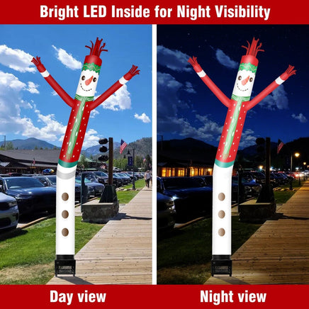 6FT Snowman Inflatable Tube Man with Blower (5.5'' Diameter) and Built - in LED - goodeny