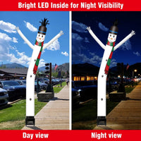 6FT Snowman Inflatable Tube Man with Blower (5.5'' Diameter) and Built - in LED - goodeny