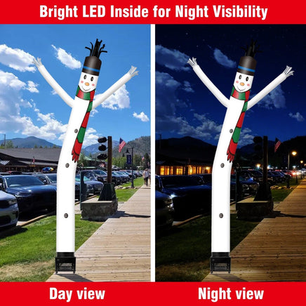 6FT Snowman Inflatable Tube Man with Blower (5.5'' Diameter) and Built - in LED - goodeny