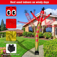 6FT Sweet Corn Inflatable Tube Man with Blower (5.5'' Diameter) and Built - in LED - goodeny