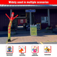 6FT Sweet Corn Inflatable Tube Man with Blower (5.5'' Diameter) and Built - in LED - goodeny
