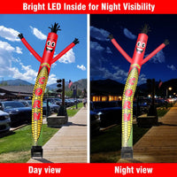 6FT Sweet Corn Inflatable Tube Man with Blower (5.5'' Diameter) and Built - in LED - goodeny