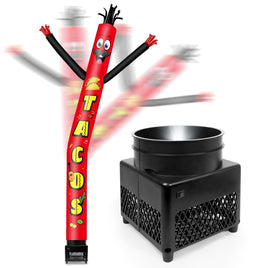 6FT Tacos Inflatable Tube Man with Blower (5.5'' Diameter) and Built - in LED - goodeny