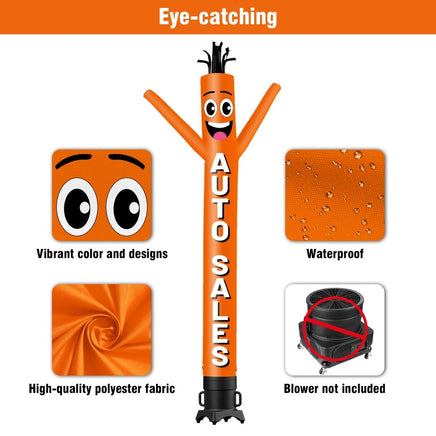 6FT Tall Auto Sales Orange Waving Inflatable Tube Man(Blower Not Included) - goodeny