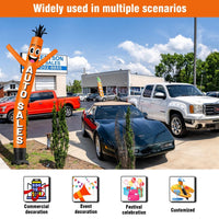 6FT Tall Auto Sales Orange Waving Inflatable Tube Man(Blower Not Included) - goodeny