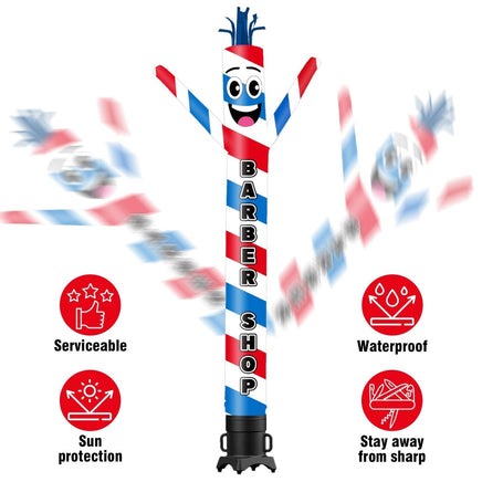 6FT Tall Barber Shop Waving Inflatable Tube Man(Blower Not Included) - goodeny