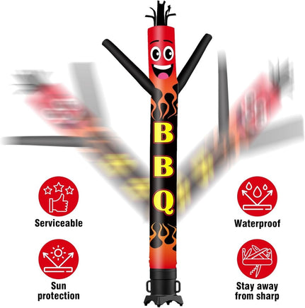 6FT Tall BBQ Waving Inflatable Tube Man(Blower Not Included) - goodeny