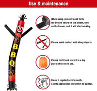 6FT Tall BBQ Waving Inflatable Tube Man(Blower Not Included) - goodeny