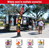 6FT Tall BBQ Waving Inflatable Tube Man(Blower Not Included) - goodeny