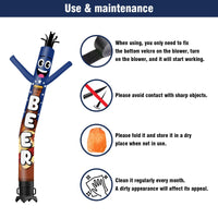 6FT Tall Beer Waving Inflatable Tube Man(Blower Not Included) - goodeny
