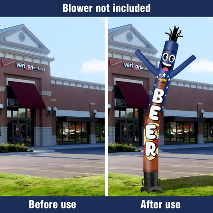 6FT Tall Beer Waving Inflatable Tube Man(Blower Not Included) - goodeny