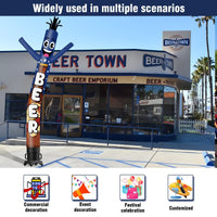 6FT Tall Beer Waving Inflatable Tube Man(Blower Not Included) - goodeny