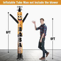 6FT Tall Boba Waving Inflatable Tube Man(Blower Not Included) - goodeny