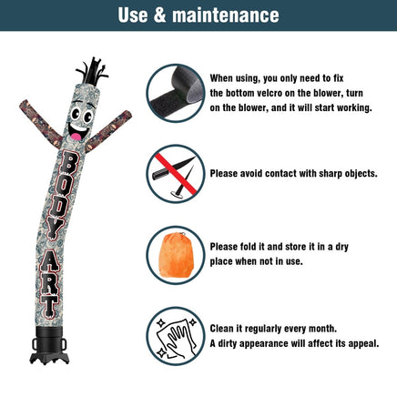 6FT Tall Body Art Waving Inflatable Tube Man(Blower Not Included) - goodeny