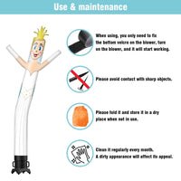 6FT Tall Bride Waving Inflatable Tube Man(Blower Not Included) - goodeny
