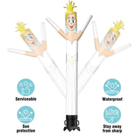 6FT Tall Bride Waving Inflatable Tube Man(Blower Not Included) - goodeny