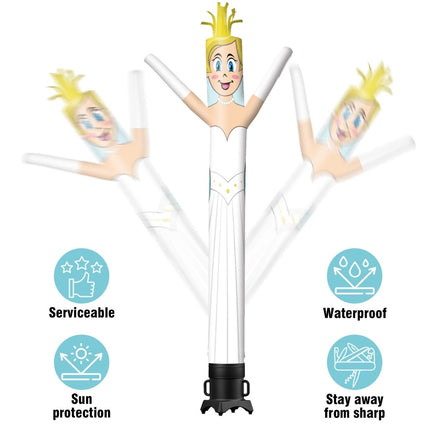 6FT Tall Bride Waving Inflatable Tube Man(Blower Not Included) - goodeny